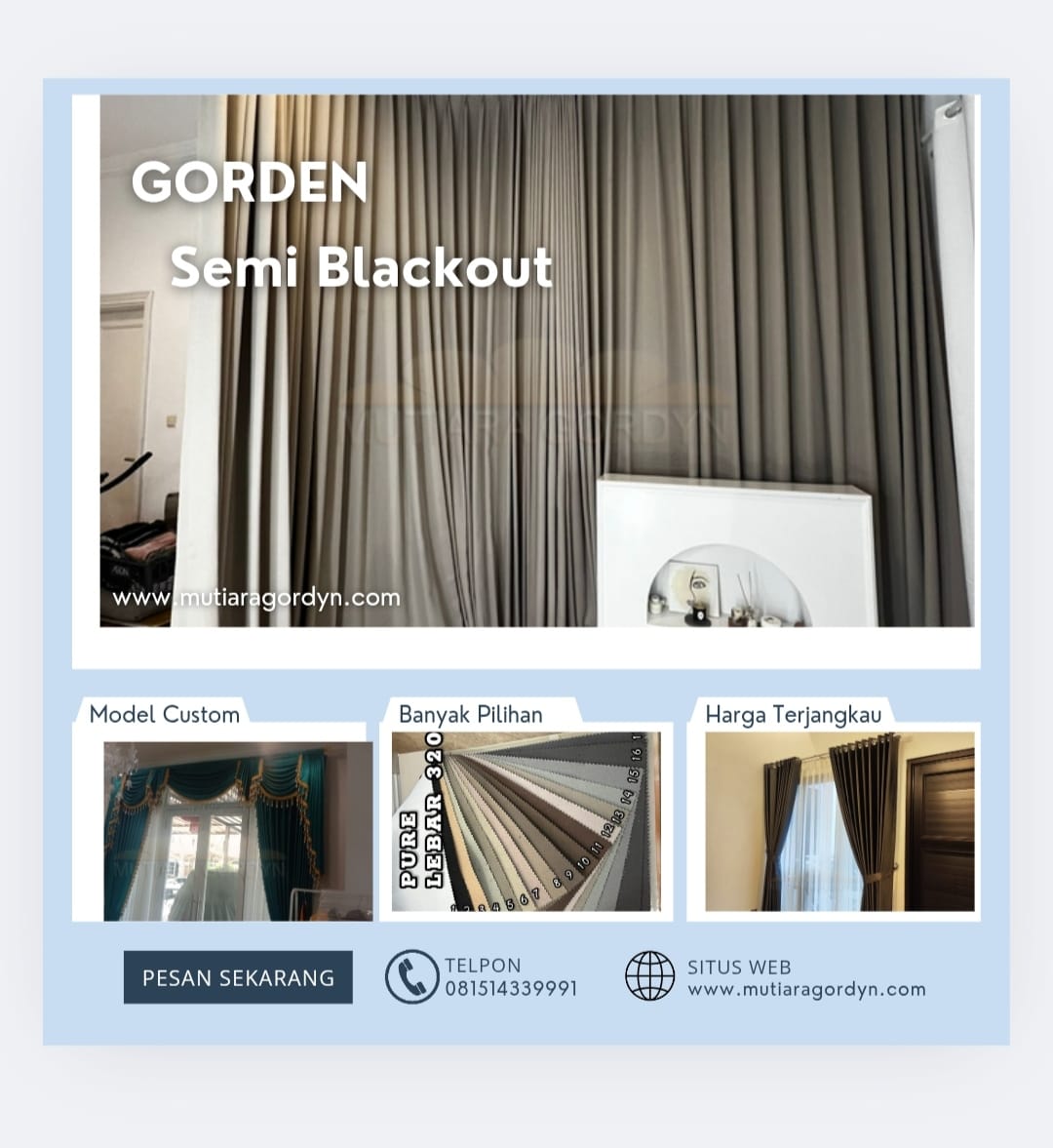 beragam gorden mutiara gordyn