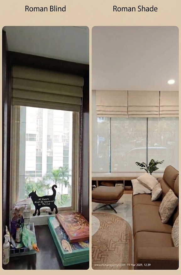Roman Shade VS. Roman Blind bintaro