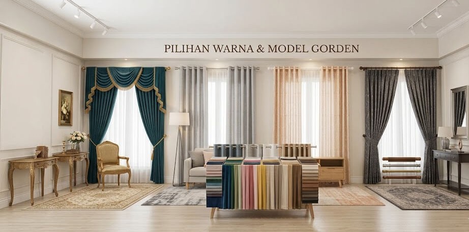berbagai pilihan warna dan model gorden alam sutera