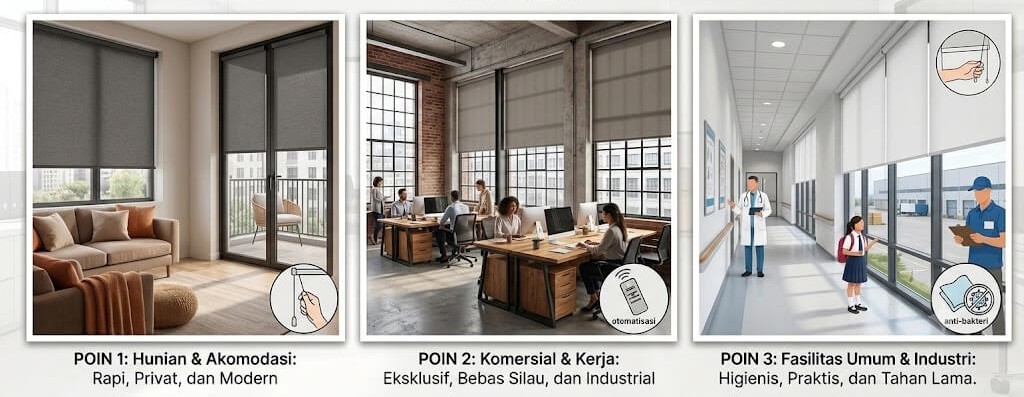 Tipe Properti yang Cocok untuk Roller Blind Alam Sutera.