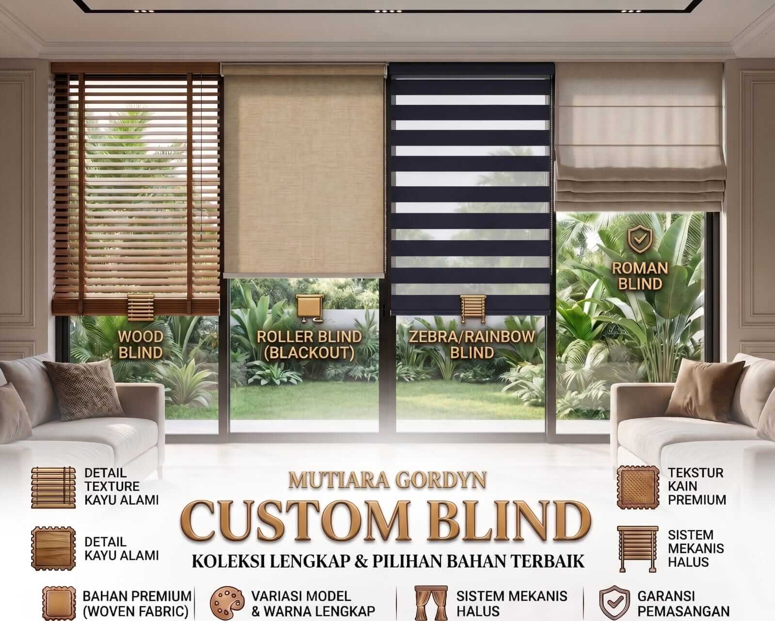custom blind gading serpong