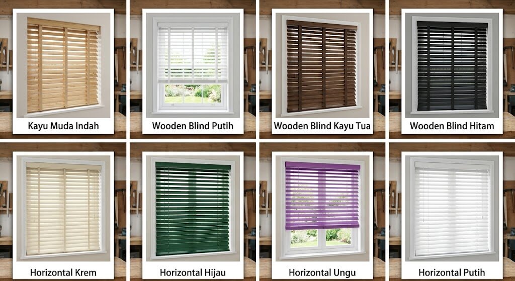 Pilihan warna Wooden Blind Horizontal Blind.Gading Serpong,Paramount