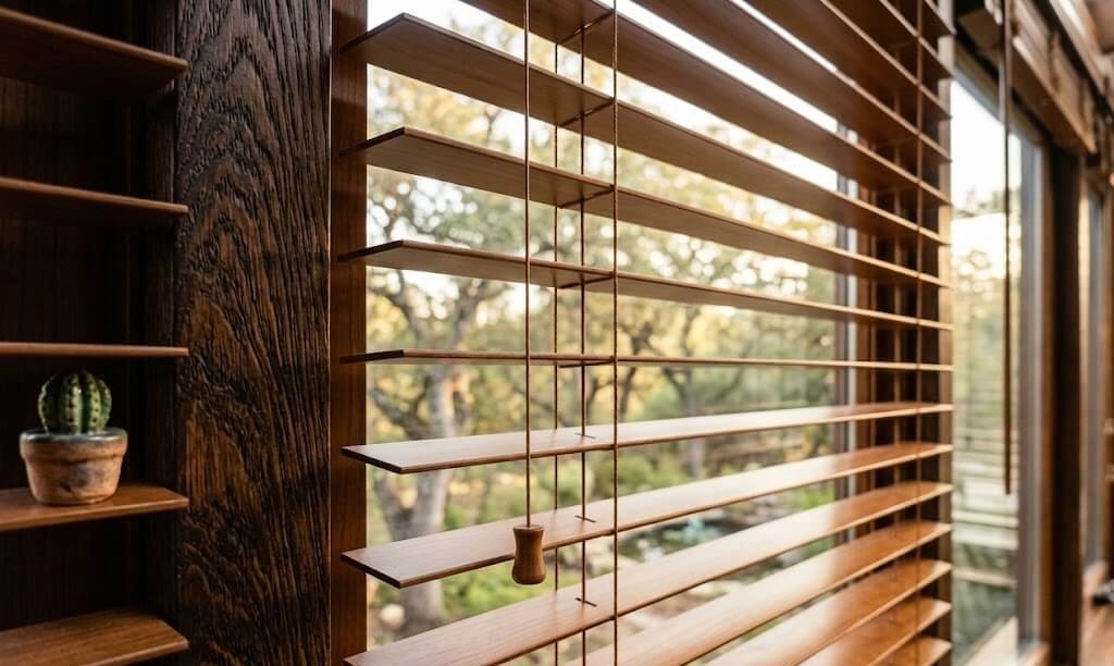 wooden blind
