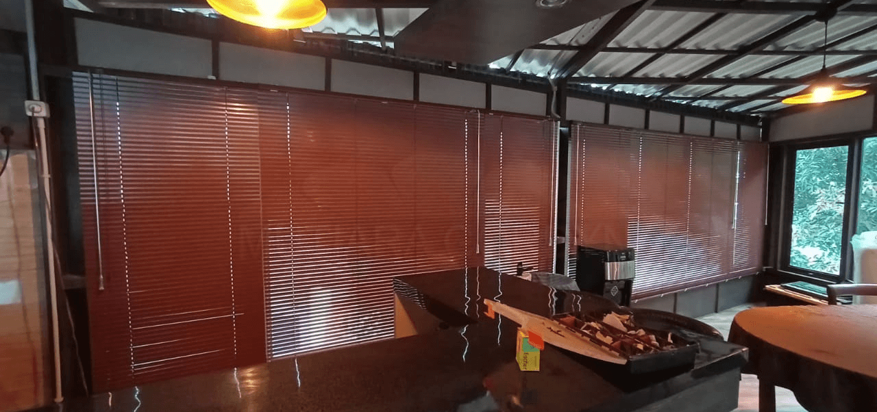 WOODEN BLIND | MATERIAL KAYU DAN FULL PVC.BANDARA,RAWA BOKOR