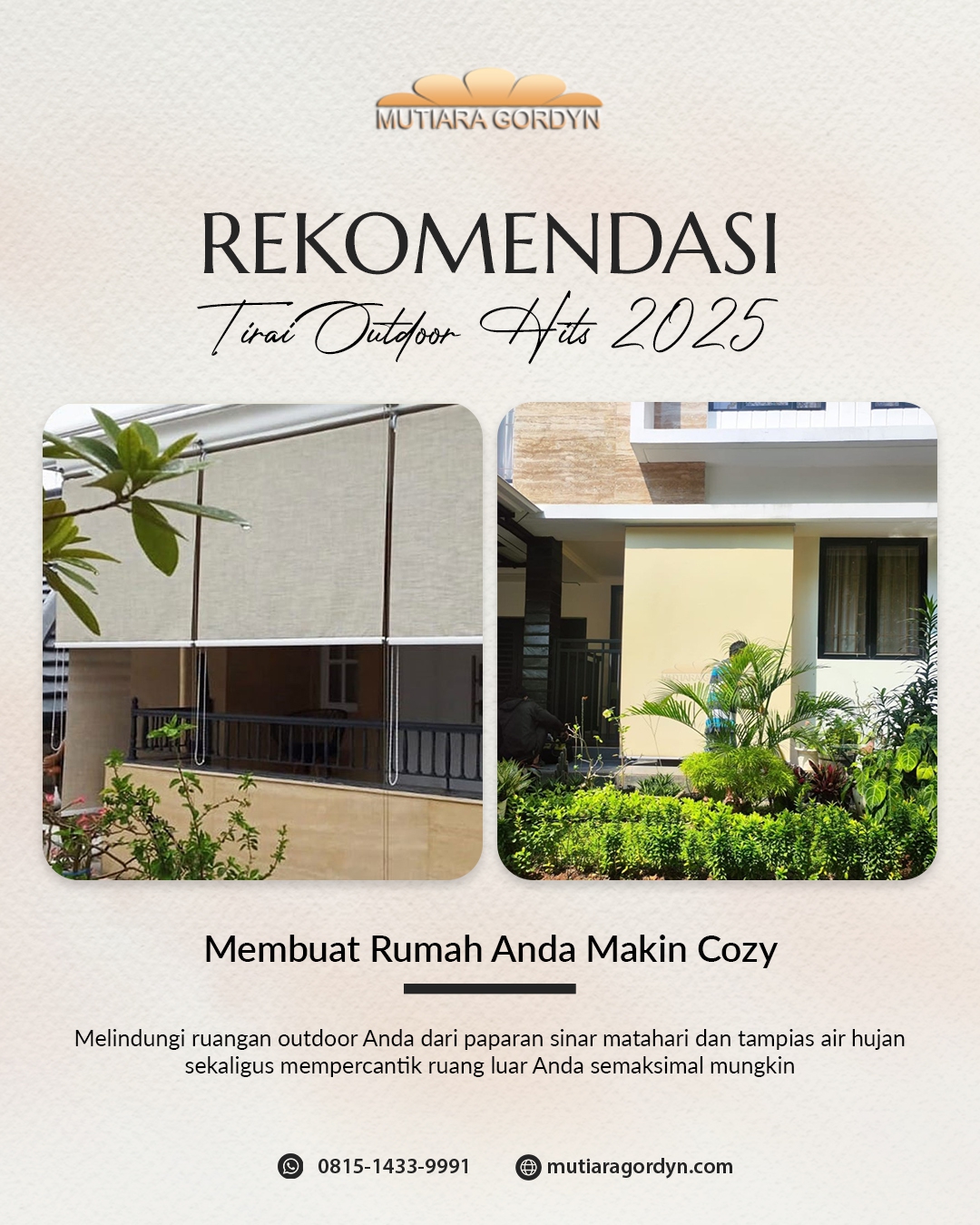 Jual Tirai Gulung Roller Blind Summarecon