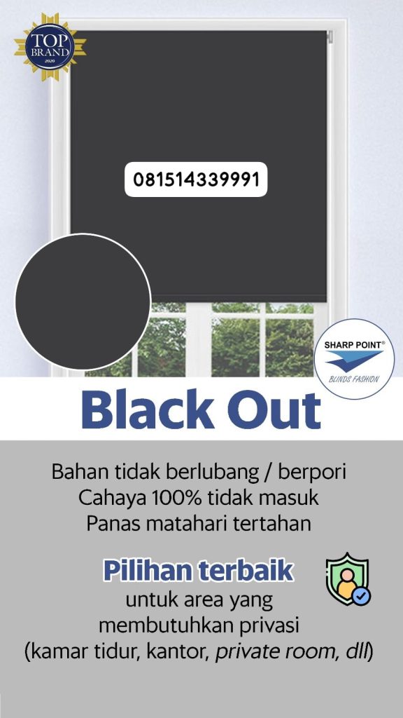 ROLLER BLIND BLACKOUT ANTI SILAU MATAHARI.TELUKNAGA