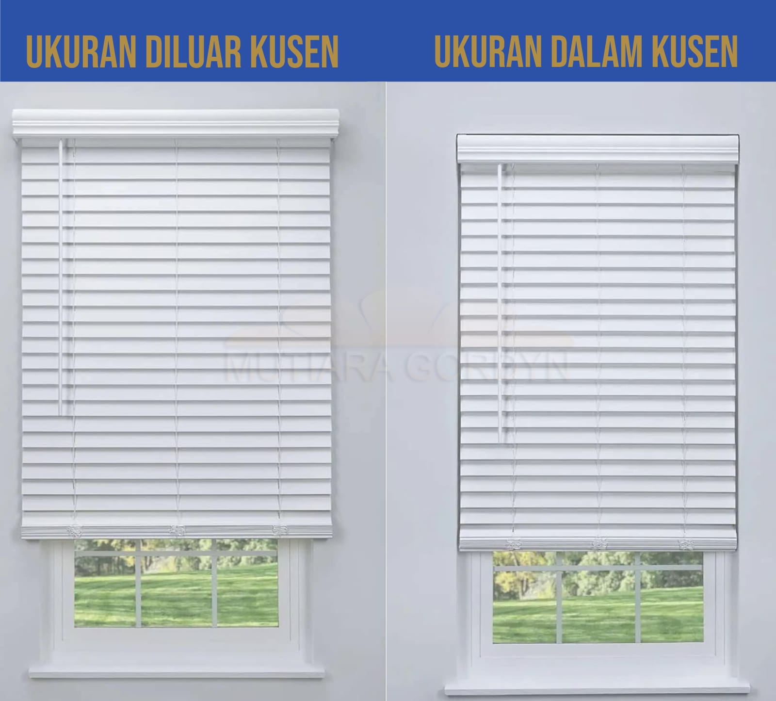 UKURAN TIRAI BLINDS.