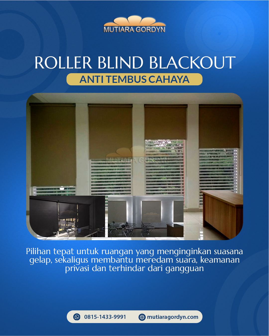 Jual Roller Blind Indoor dan Outdoor di Kelapa Dua Villa Islamic