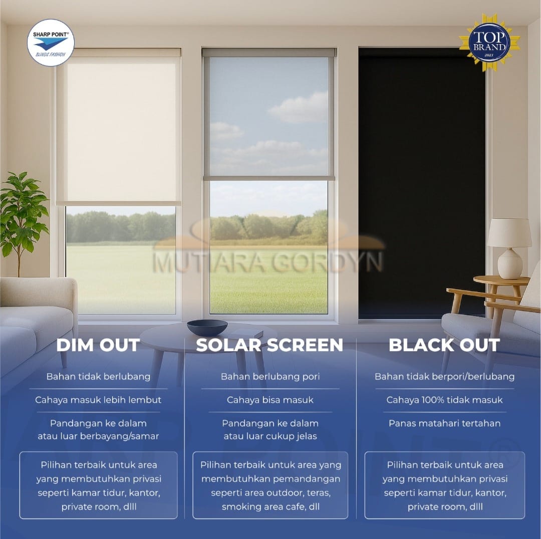 KAIN ROLLER BLIND BLACKOUT Toko Blinds Citra Maja,Citra Raya,Korelet 