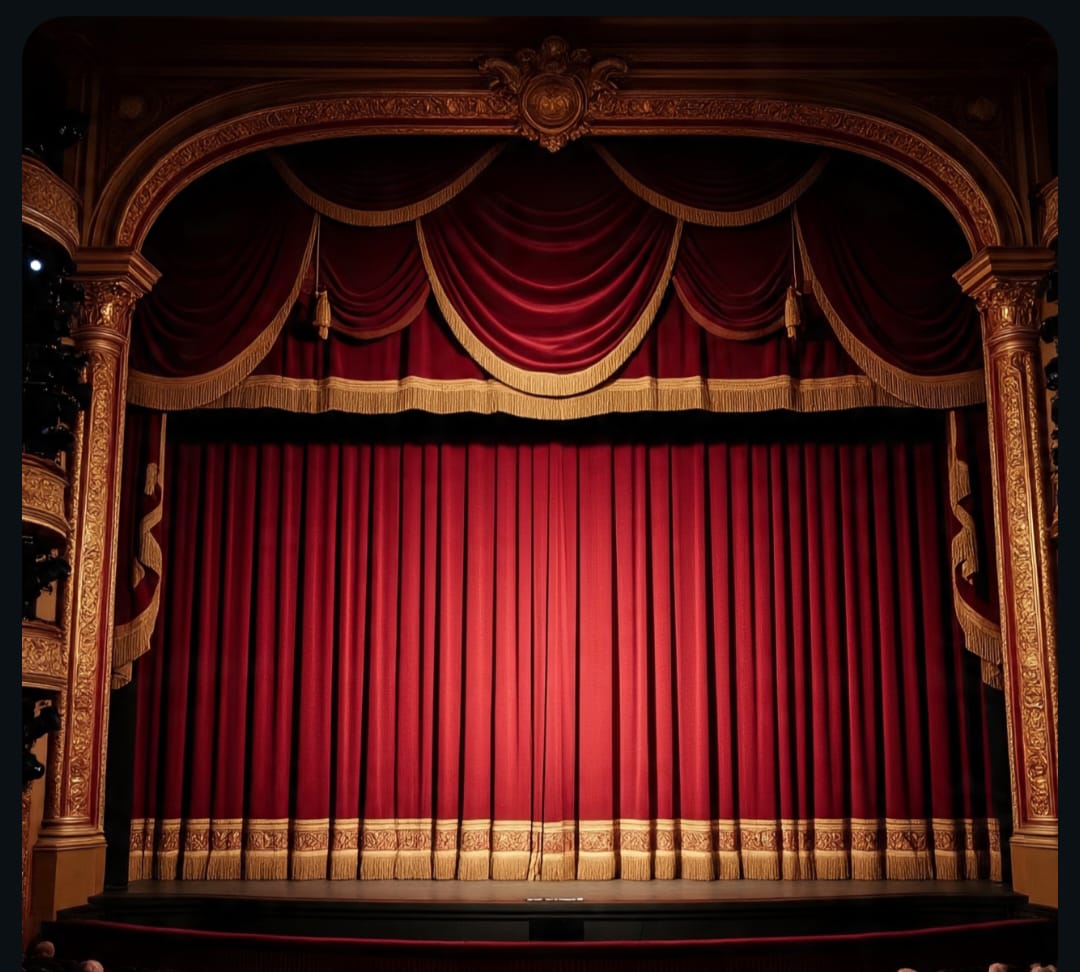 GORDEN TEATER.GORDEN PANGGUNG MEWAH WARNA BIRU.