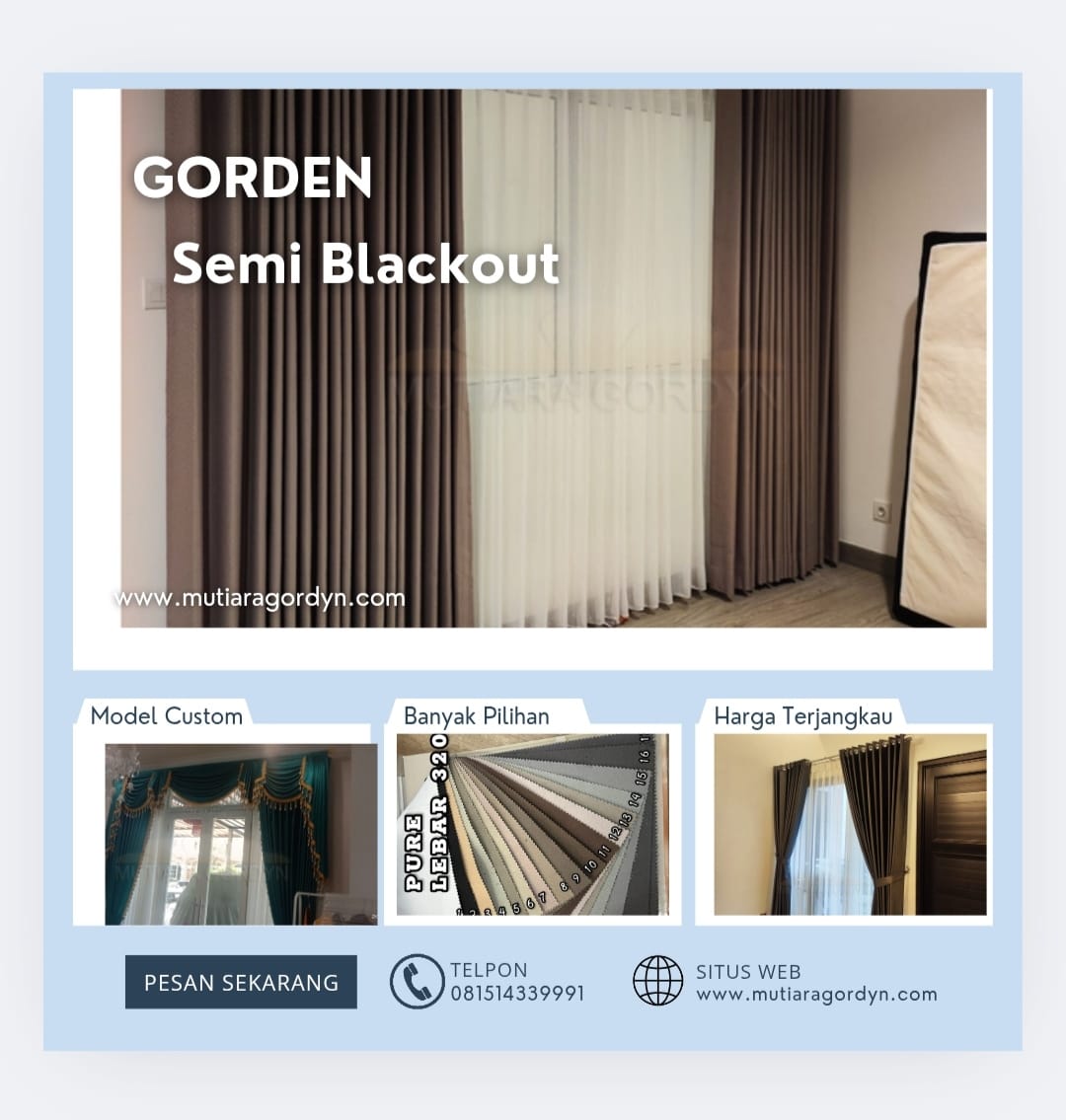 Jual Gorden dan Vitrase di Grogol Petamburan