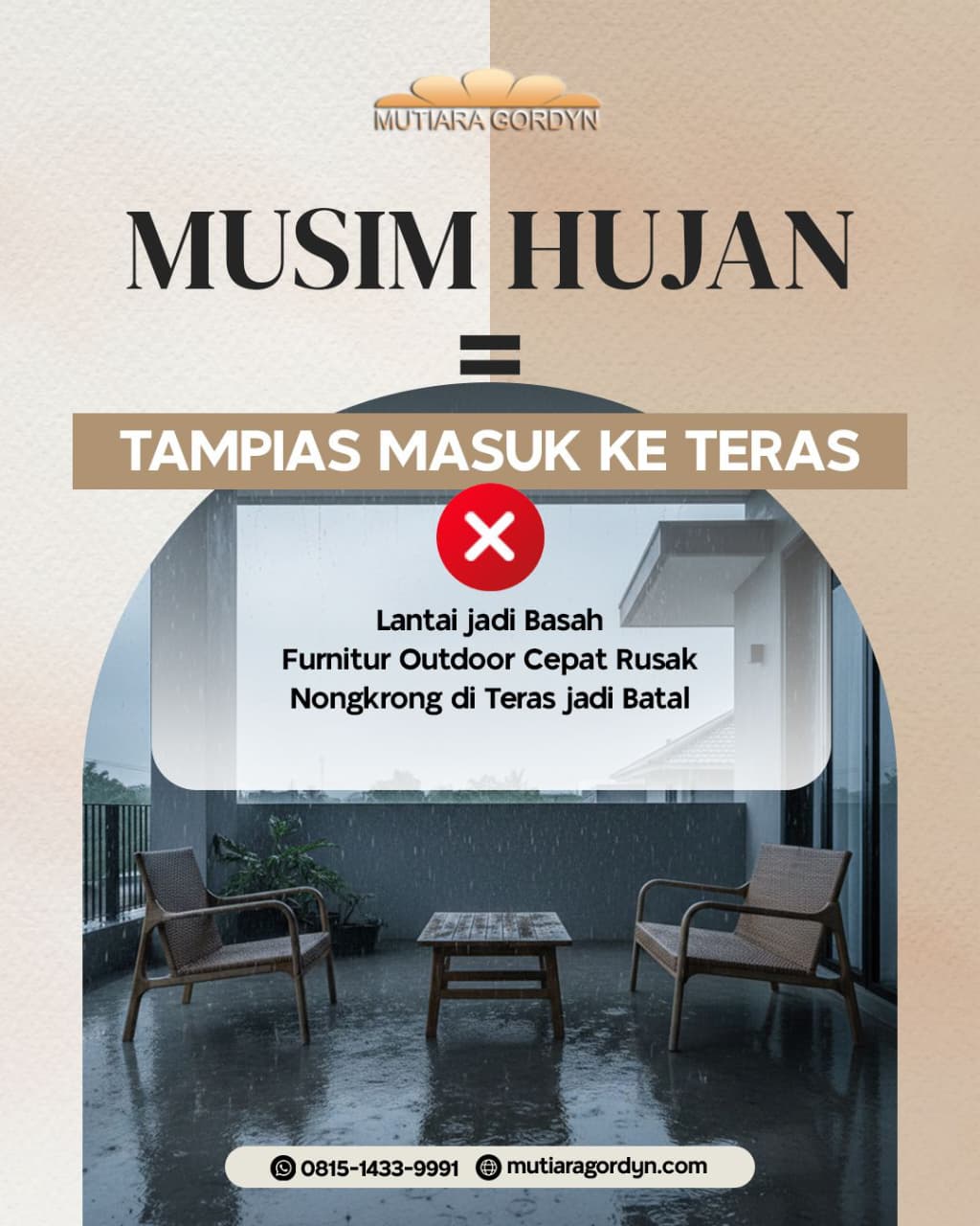 Jual Roller Blind Gulung di Green Lake | Metland Cyber City