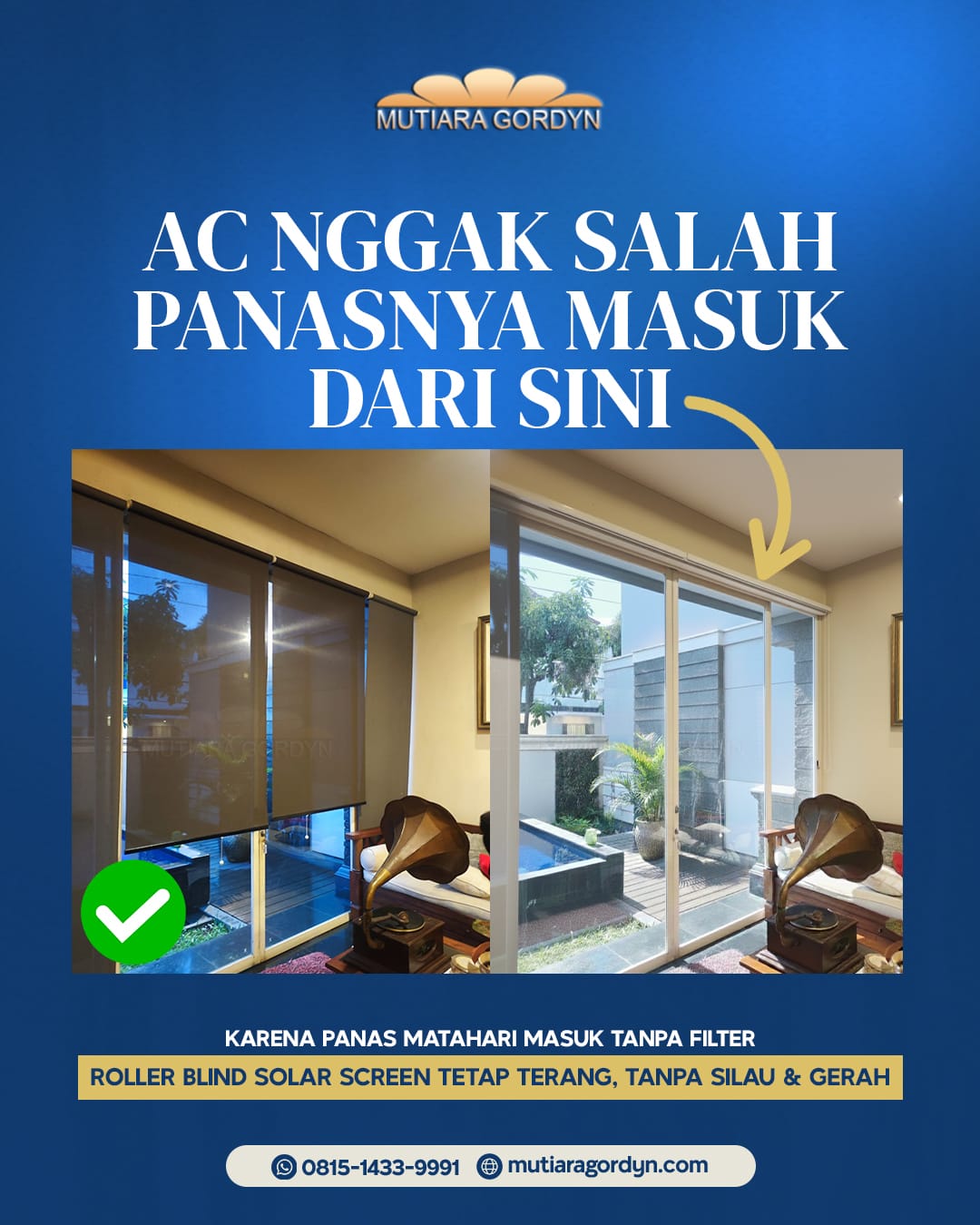0815 1433 9991 | Jual Roller Blind Cilandak