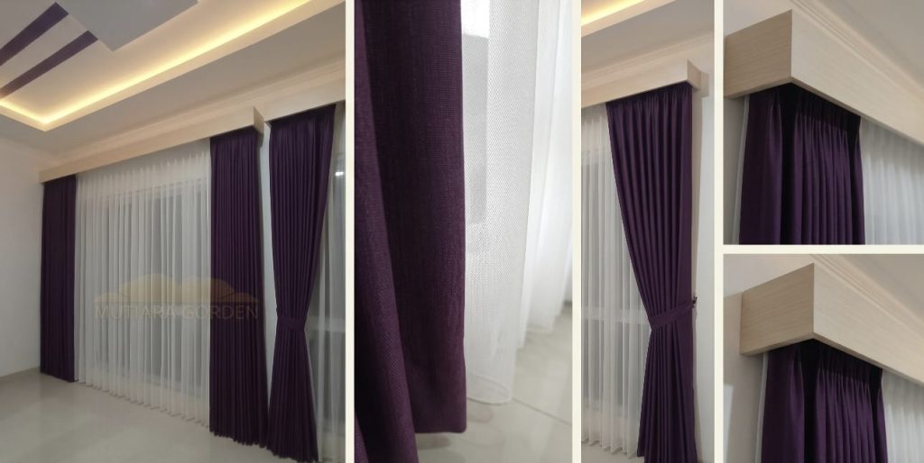 Gorden kuf box dropceiling mutiara gordyn