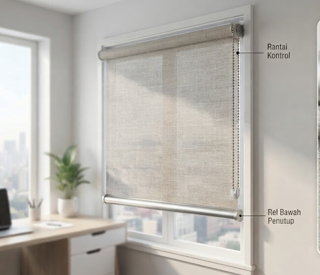 ⚙️ Pilihan Sistem Operasional Roller Blind kuningan mampang prapatan