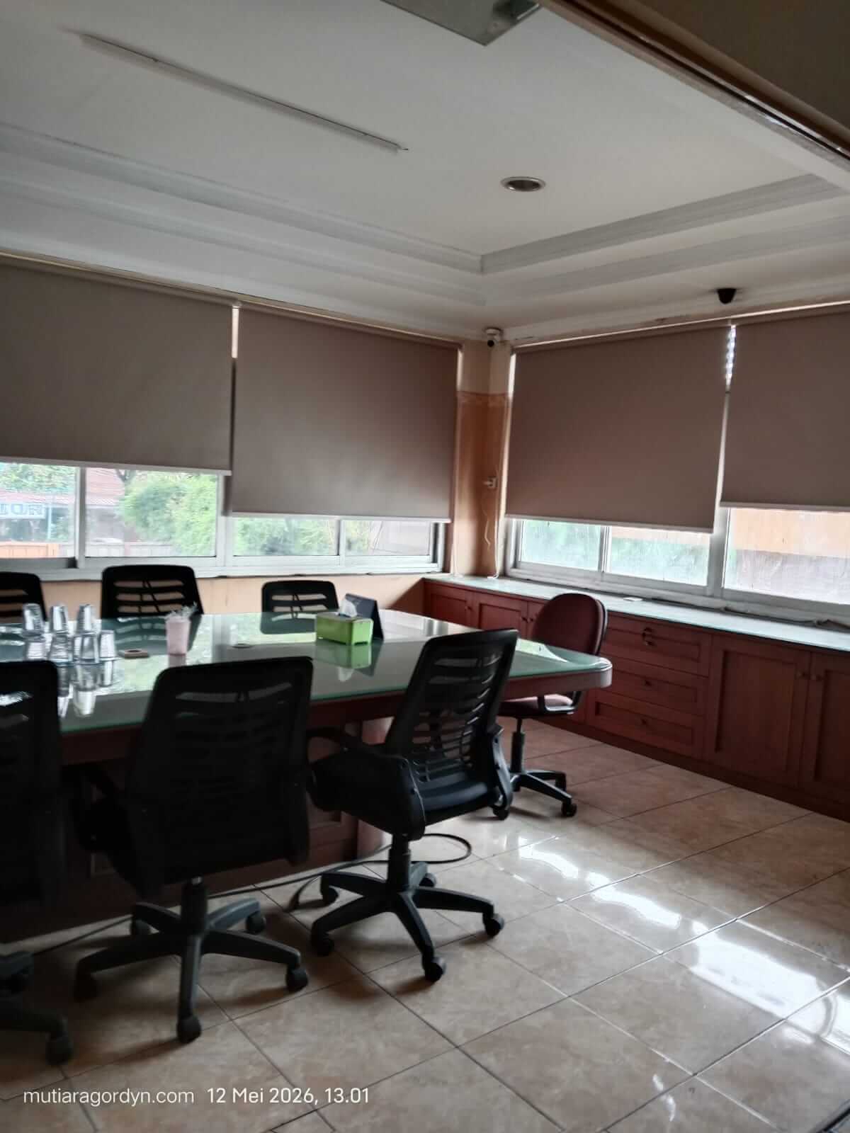 Project Pasang Roller Blind Blackout PT.Super Tata Surya Steel Tangerang