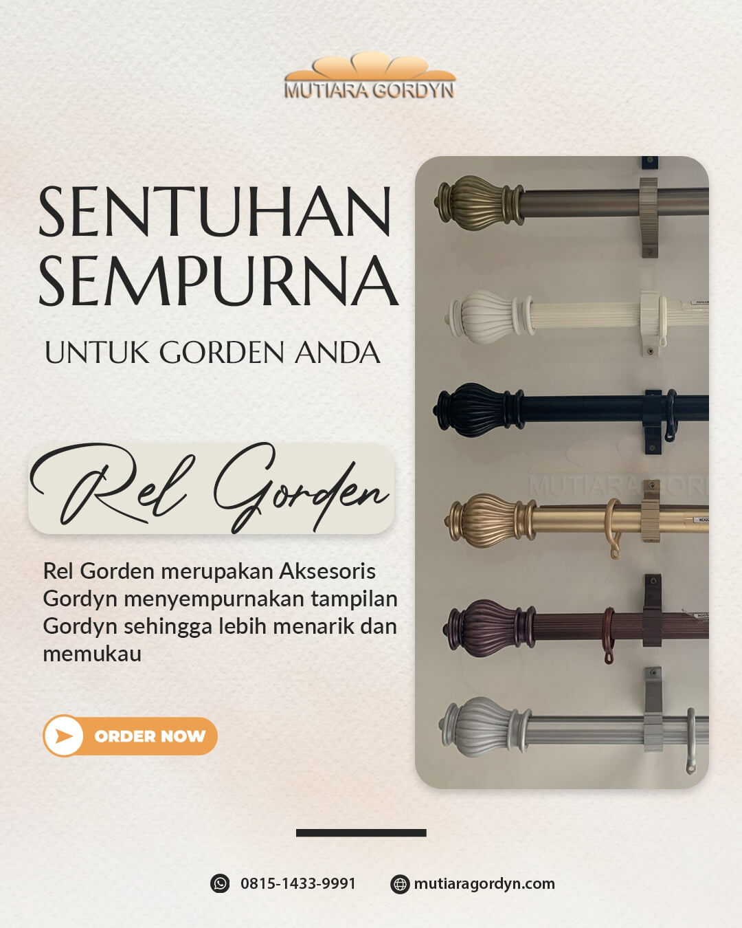 Komponen Lengkap & Aksesoris Gorden jual gorden di depok