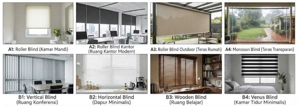 Jual Tirai Blinds Custom di Cikupa