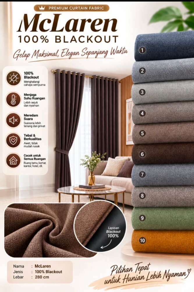 1. Gorden Blackout: Perlindungan Maksimal & Tampilan Elegan